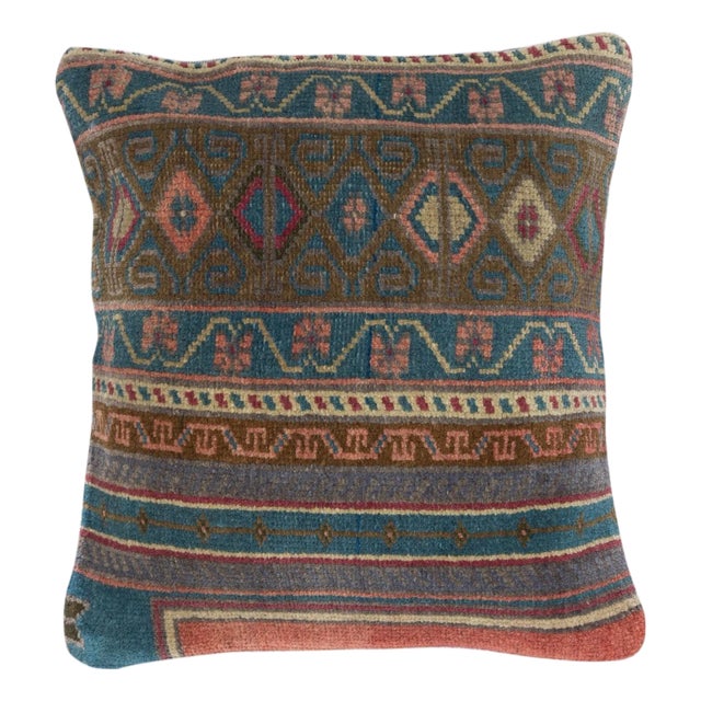 16"x16" Handmade Turkish Cushion Cover. Handmade Rug Pillow. Rustic Throw Pillow For Sale