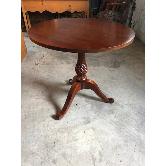 Chippendale Ethan Allen Pineapple Accent Table Chairish