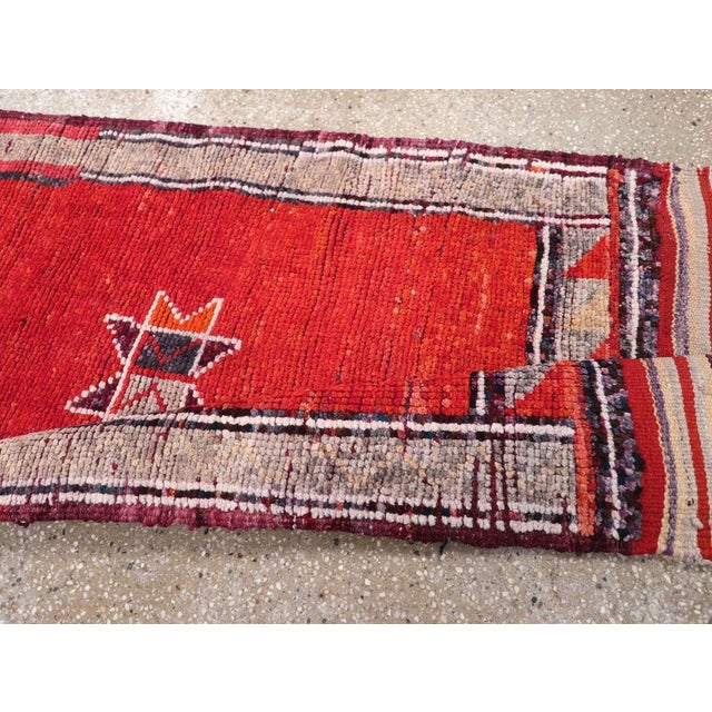 Red Galerie Shabab Collection Mid-20th Century Turkish Anatolian Runner For Sale - Image 8 of 9
