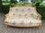 Late 20c Handcrafted Louis XVI Gold Beech Silk Cotton Settee For Sale - Image 11 of 11