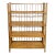 Vintage Collapsible Four Tier Scorched Bamboo Bookshelf For Sale