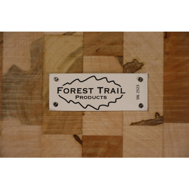 Mosaic Pedestal Table, Solid Cherry and Maple Hard Wood, Artisan Crafted (Sn2523) For Sale - Image 13 of 14