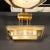 Art Deco Machine Age Polished Brass Glass Rod Chandelier by Petitot For Sale - Image 14 of 18