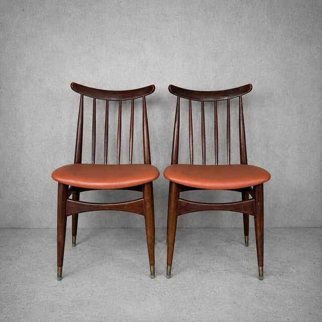 Mid-Century Teak Dining Chairs by Ellliots of Newbury, 1960s, Set of 2 For Sale - Image 10 of 10