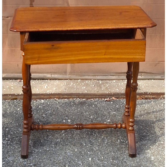 Brown 19th Century Victorian Mahogany Single Drawer Side Table For Sale - Image 8 of 11