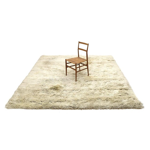 Rectangular Rug in Natural Wool, 1970s For Sale - Image 11 of 12