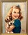 Lawrence Wilbur, 1930s Vintage Oil Painting Girl, Puppy Dog, American Illustrator Lawrence Wilbur, c.1930's For Sale
