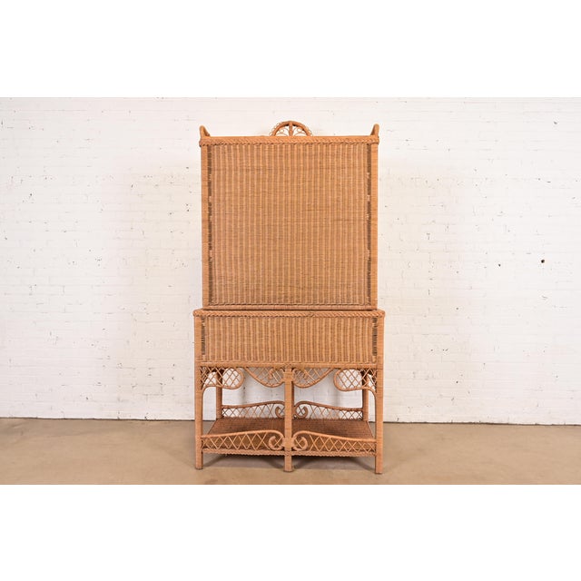 Ralph Lauren Safari Collection Organic Modern Woven Wicker Rattan Highboy Dresser For Sale - Image 14 of 16