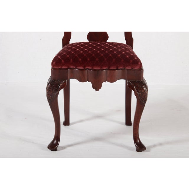 Antique Queen Anne Style Chairs in Mahogany, 1910s, Set of 8 For Sale - Image 10 of 18