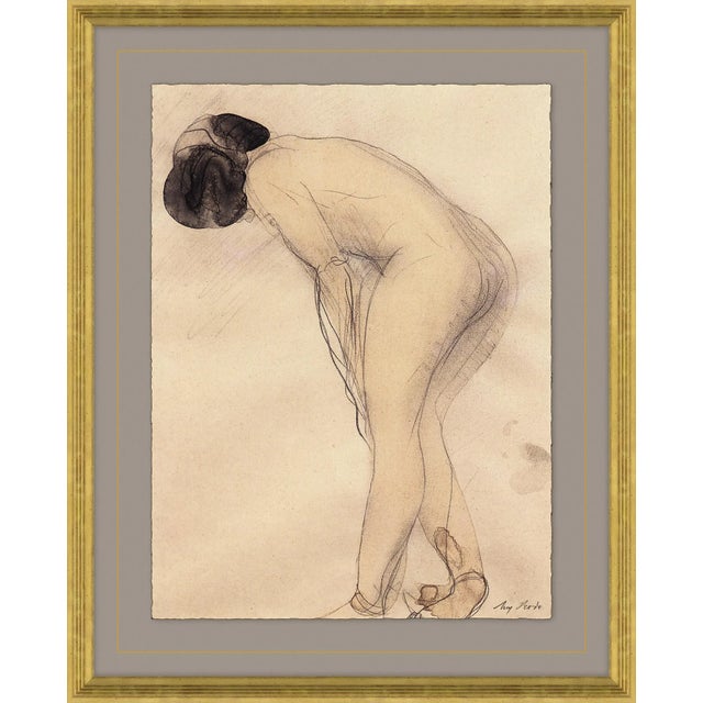 Wood Beatrice, Emily, Catherine, Elizabeth, Lucretzia & Isabelle Framed Art Prints - Set of 6 For Sale - Image 7 of 8