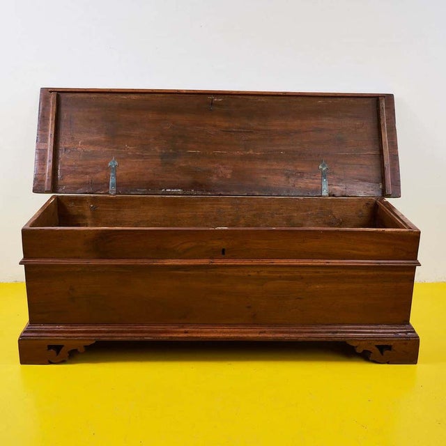 Brown Wood Chest of Drawers For Sale - Image 8 of 14