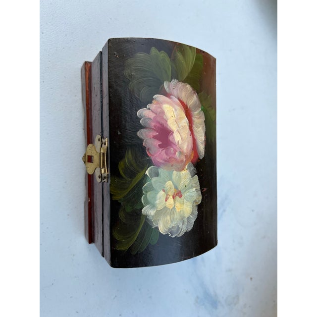Up for consideration is a beautiful wooden hand painted floral box. This would look lovely in your home and it is a great...