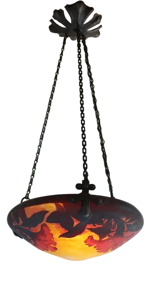 French Art Nouveau Pendant Light from Daum Nancy, 1910s