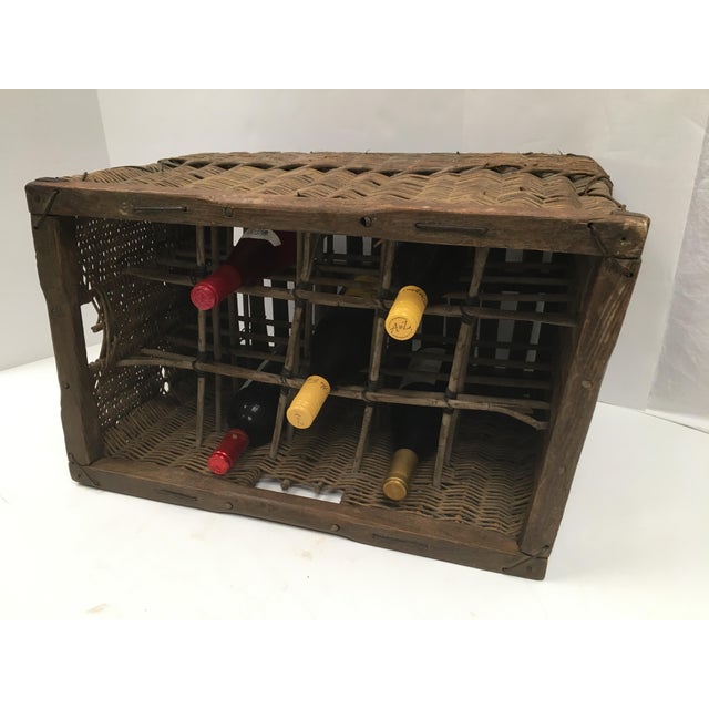 Vintage Belgian Wicker Wine Rack Crate/Basket Chairish