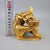 Metal Gilt Bronze Qilin Paperweight – 3.9" Mythical Beast Sculpture With Scale Detail For Sale - Image 7 of 9