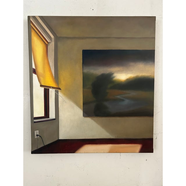 'Interior With Landscape' by James Shilaimon, 2006, Oil Painting on Canvas For Sale - Image 14 of 18