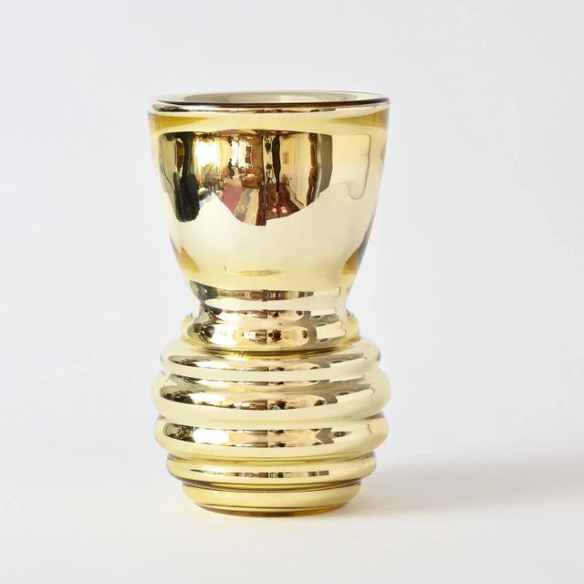Vintage Gold Vase, 1930s For Sale - Image 3 of 8