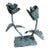 Early 21st Century Bronze Artist Made Brutalist Style Flower Sculpture For Sale