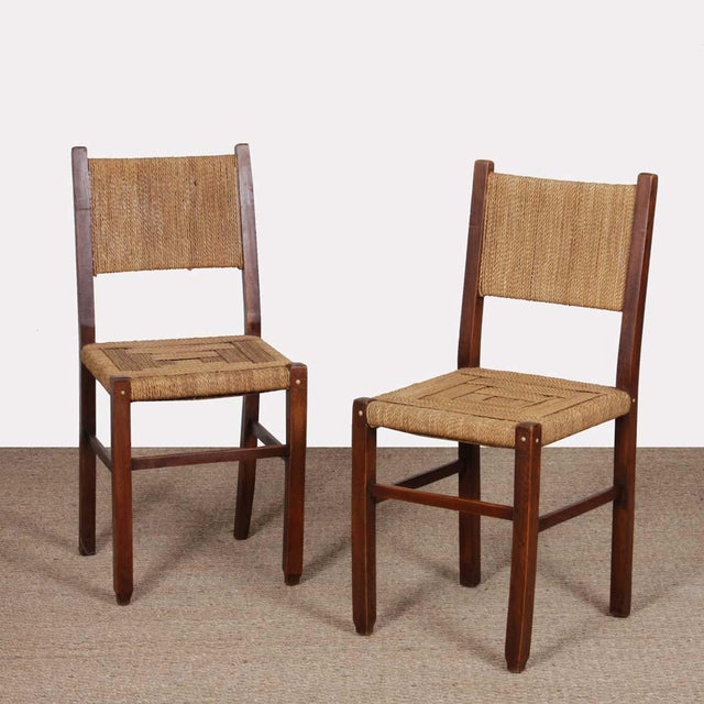 Rustic Wooden and Rope Chairs, 1940s, Set of 2 For Sale - Image 6 of 6