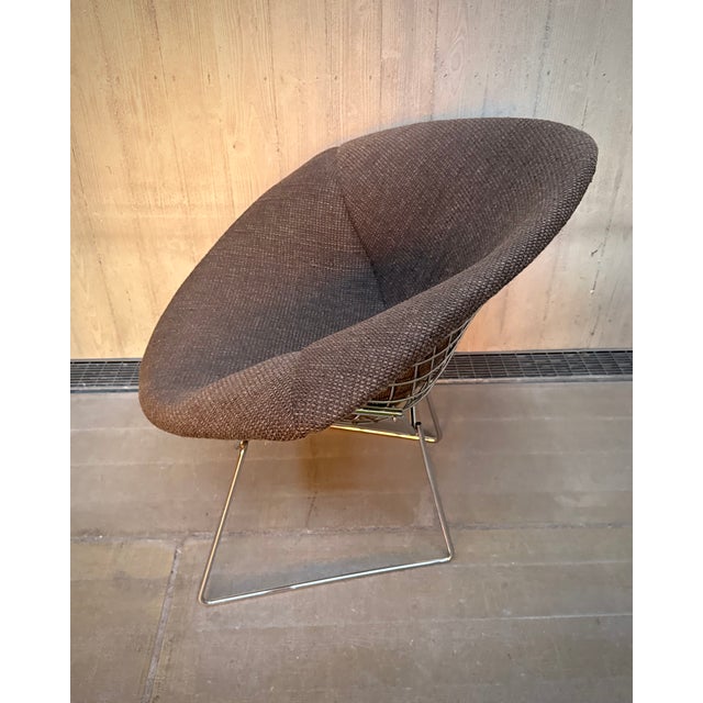 Diamond Chair in Chrome and Brown Upholstery for Knoll International, 1980s For Sale - Image 11 of 16