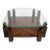Mid-Century Modern Style Walnut & Burl Wood Coffee Table With Glass Top and Spherical Finials For Sale