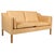 Vintage Two-Seat Sofa in Sahara Vacona Leather by Børge Mogensen, 1960s For Sale - Image 9 of 9
