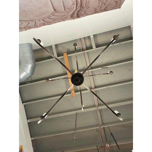Modern Hand-Forged Wrought Iron Chandelier by Melissa Levinson, Usa For Sale - Image 10 of 10