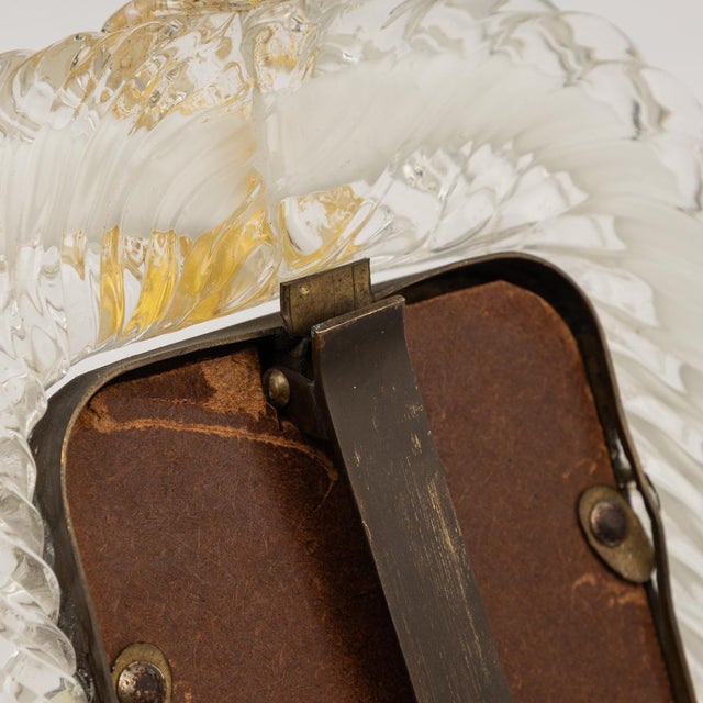 20th Century Italian Venetian Glass Photograph Frame attributable to Barovier & Toso., 1950s For Sale - Image 10 of 14