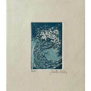 Ginette Sexer, Vague de fleurs, Etching For Sale
