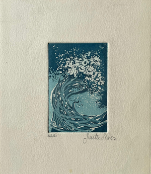 Ginette Sexer, Vague de fleurs, Etching