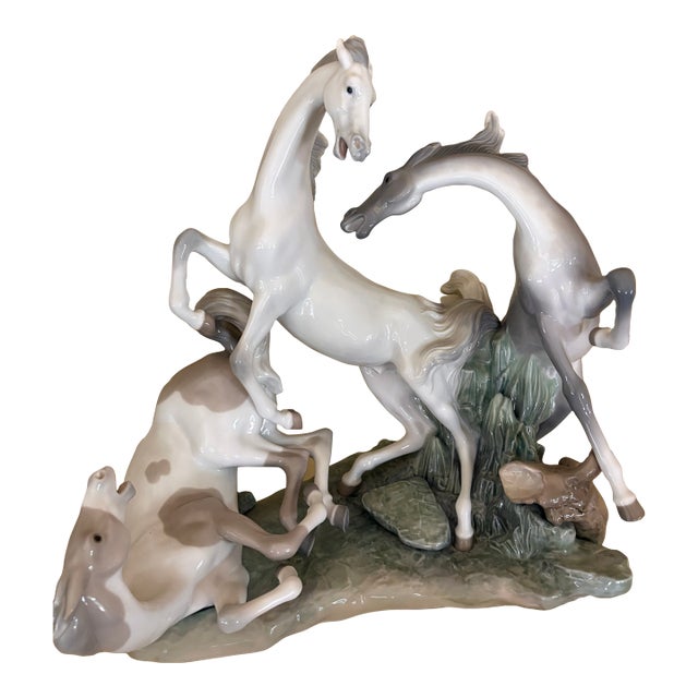 1960s Lladro Horses Group 1021 For Sale