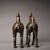 Pair of Antique Bronze Camels With Gold and Silver Inlay, 3600g Total For Sale - Image 4 of 10