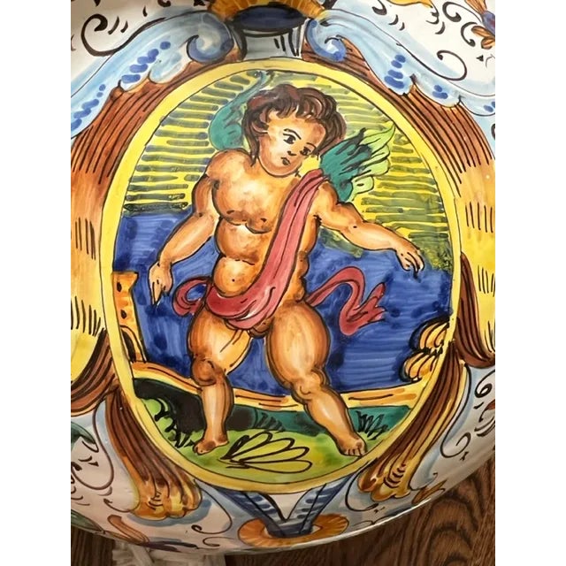 2000s Vietri Italian Hand-Painted Pitcher For Sale - Image 4 of 6