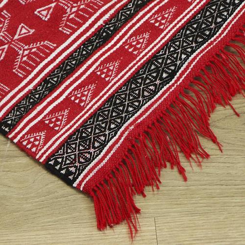 Textile Vintage Red Wool Rug For Sale - Image 7 of 8