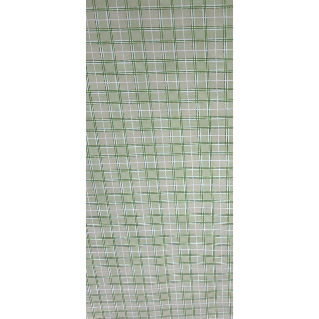 1980s 7 Yards of Lime Green and White Plaid Fabric From Cowtan Tout For Sale - Image 5 of 5