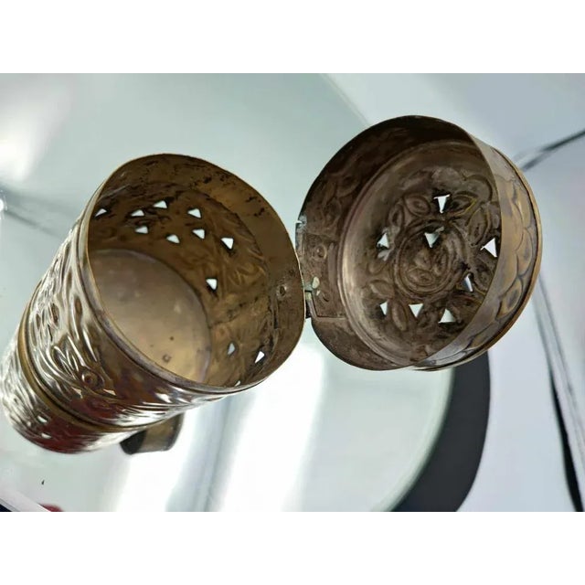 Metal Art Deco Brass Container, 1920s For Sale - Image 7 of 8