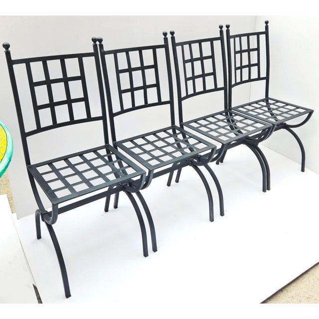 Made in Italy – Hand Painted 1990s Signed Domiziani Deruta Lava Stone Dining Table With 6 Aurora Chairs For Sale - Image 14 of 17