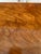 Brown 1940s Modernist Rattan & Mahogany Demilune Side Table by Rattanage For Sale - Image 8 of 12