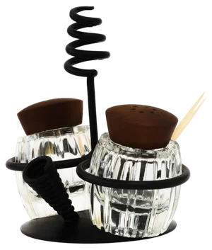Salt and Pepper with Two Toothpick Holders, Vienna, 1950s