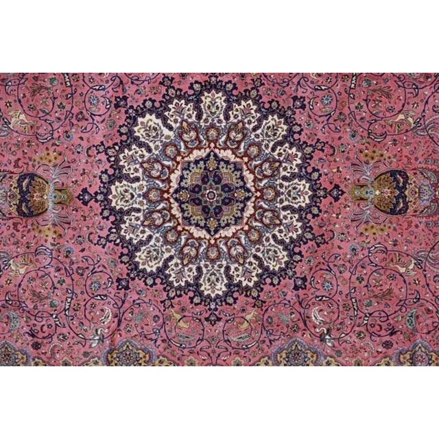 Textile Persian Tabriz Rug For Sale - Image 7 of 13