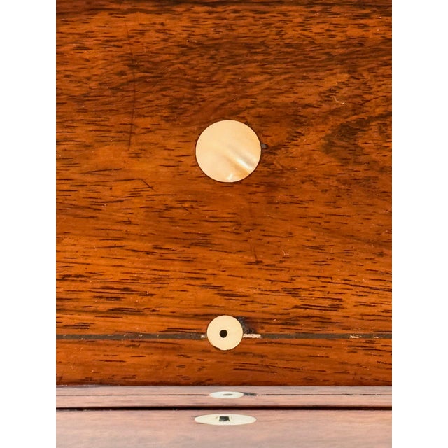 19th Century 19th Century Rosewood Box With Mother of Pearl Inlay For Sale - Image 5 of 10