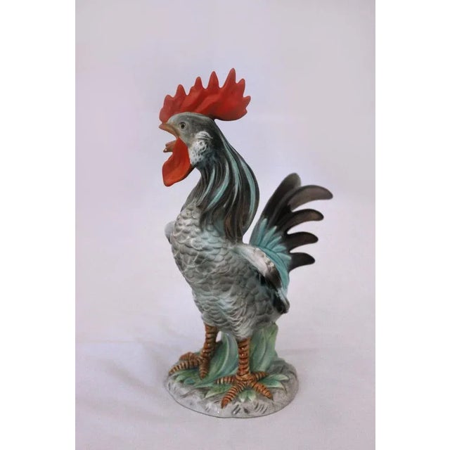 Ceramic Rooster Sculpture by Ronza, 1940 For Sale - Image 4 of 4