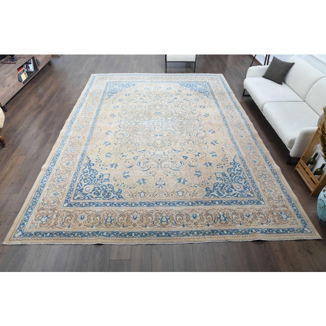Vintage Persian Hand-Knotted area rug is a semi-antique vintage area rug. The '70s Eastern region of Anatolian's unique...