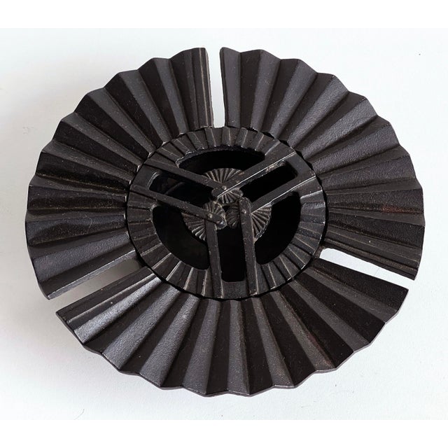Japanese Vintage Japanese Cast Iron Lidded Incense Burner / Censor For Sale - Image 3 of 7