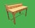 English Vintage British Colonial Burnt Bamboo and Grasscloth Desk For Sale - Image 3 of 10