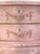 Vintage French Pink Distressed Nightstand With Floral Carvings For Sale - Image 11 of 13