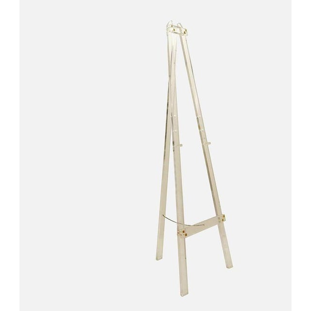 Acrylic and Brass Easel Stand For Sale - Image 6 of 11