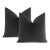22" Graphite Designer Velvet Pillows - A Pair For Sale