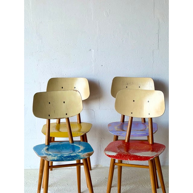 Dining Chairs from Ton, 1960, Set of 4 For Sale - Image 3 of 18