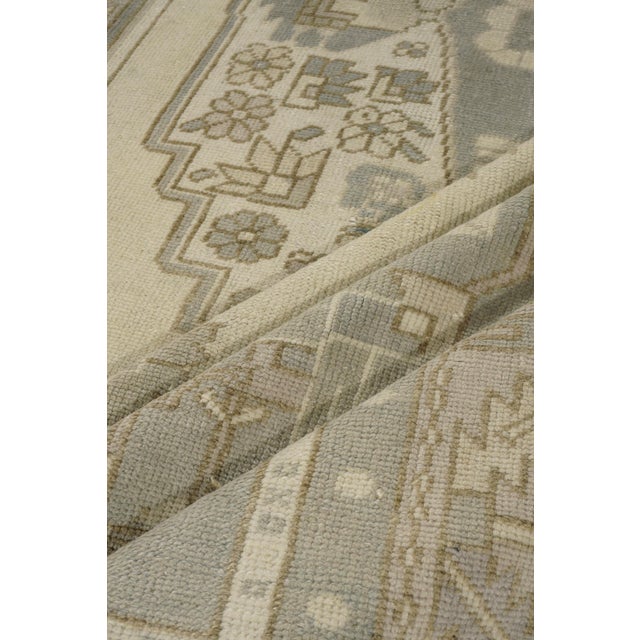 Green Vintage Circa 1940 Turkish Oushak Tash Rug 6' X 10'5 For Sale - Image 8 of 10